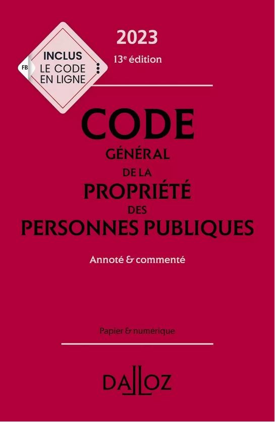 Code g��n��ral de la propri��t�� des personnes publiques 2023